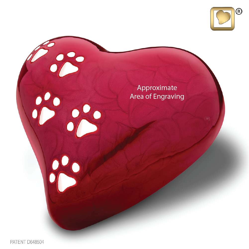 LovePaws™ Pearlescent Red (Large Heart)
