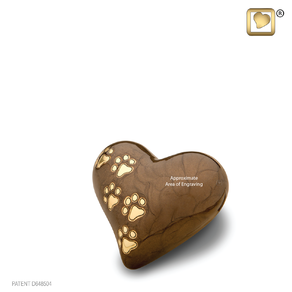LovePaws™ Pearlescent Bronze (Keepsake Heart)