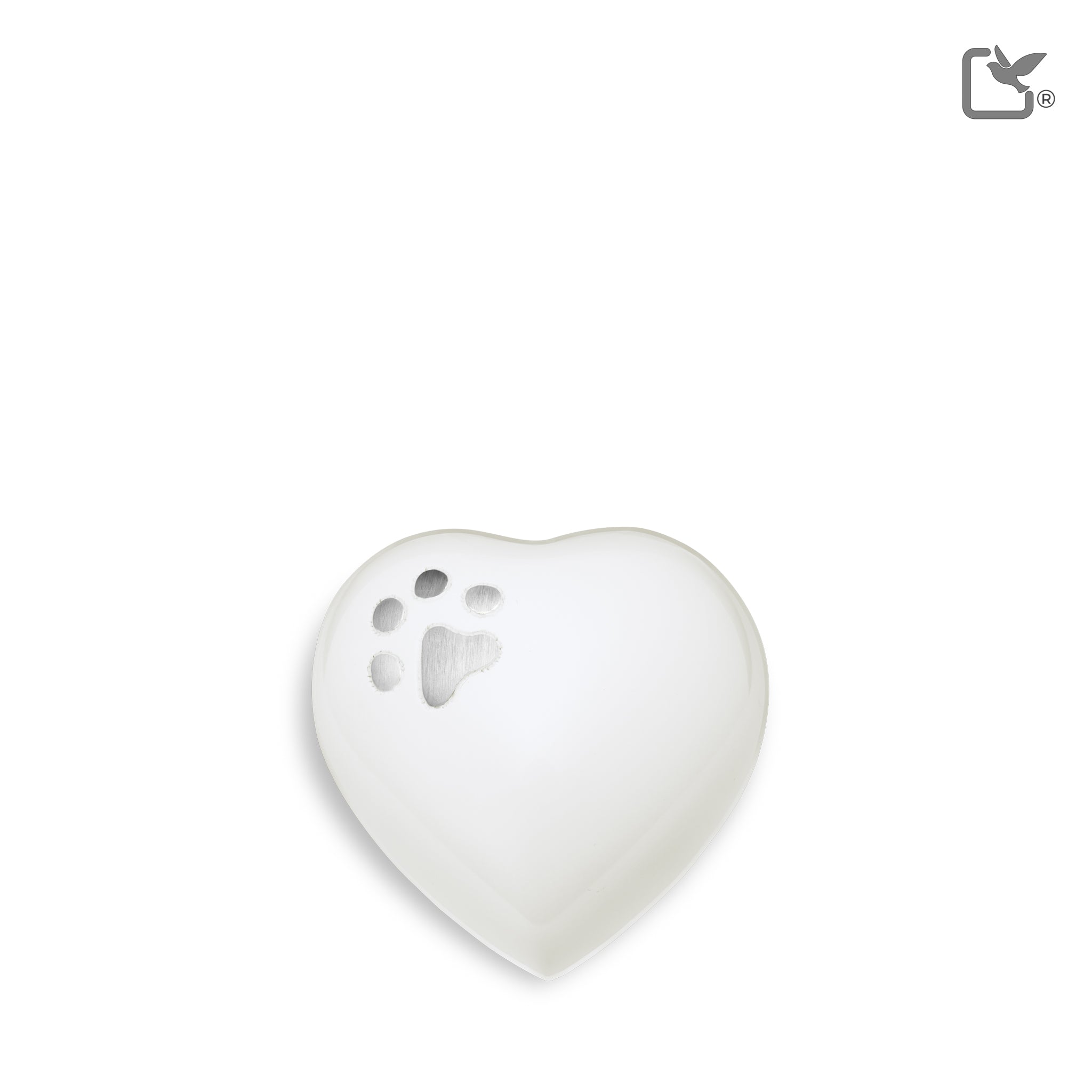 Classic Round White (Keepsake Heart)