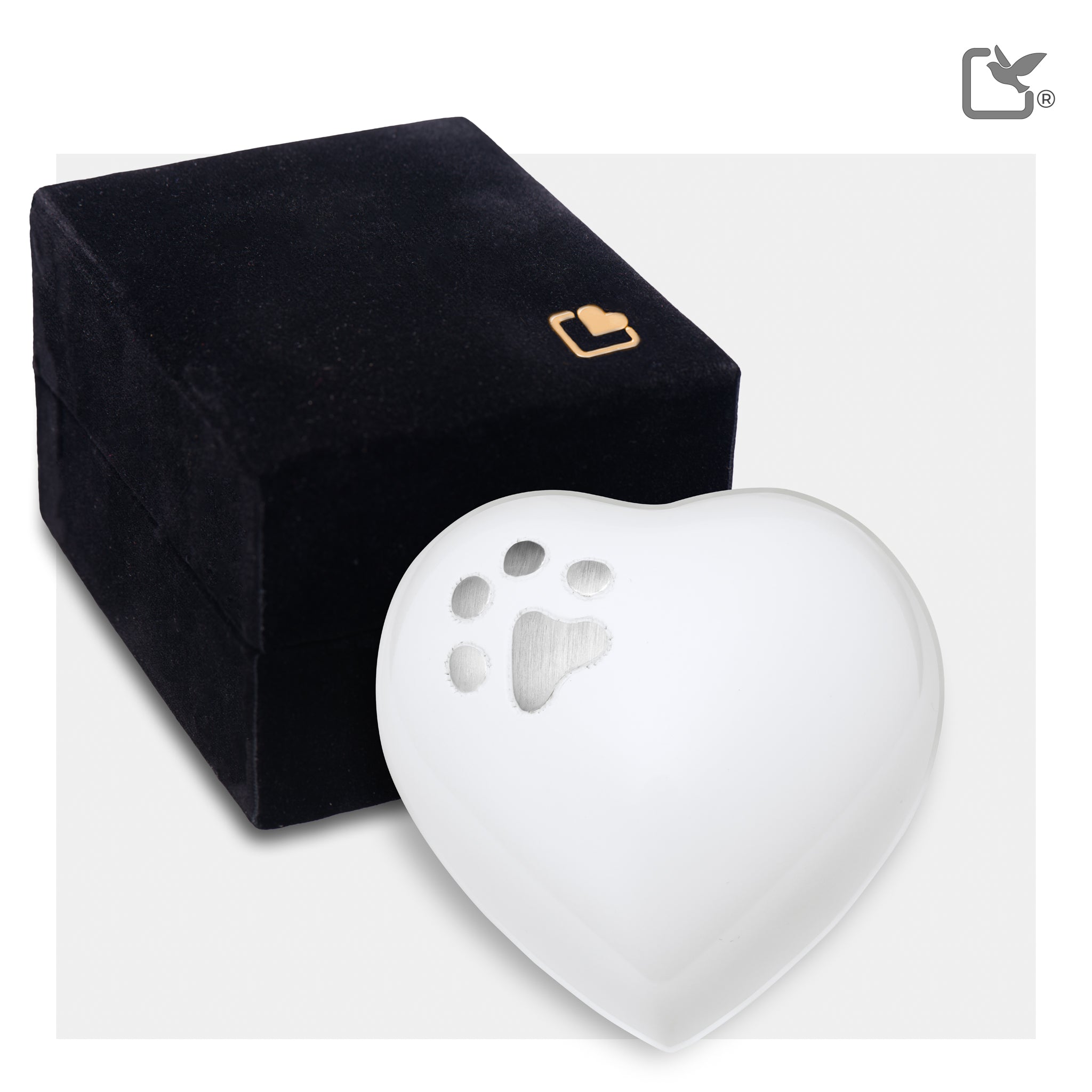 Classic Round White (Keepsake Heart)