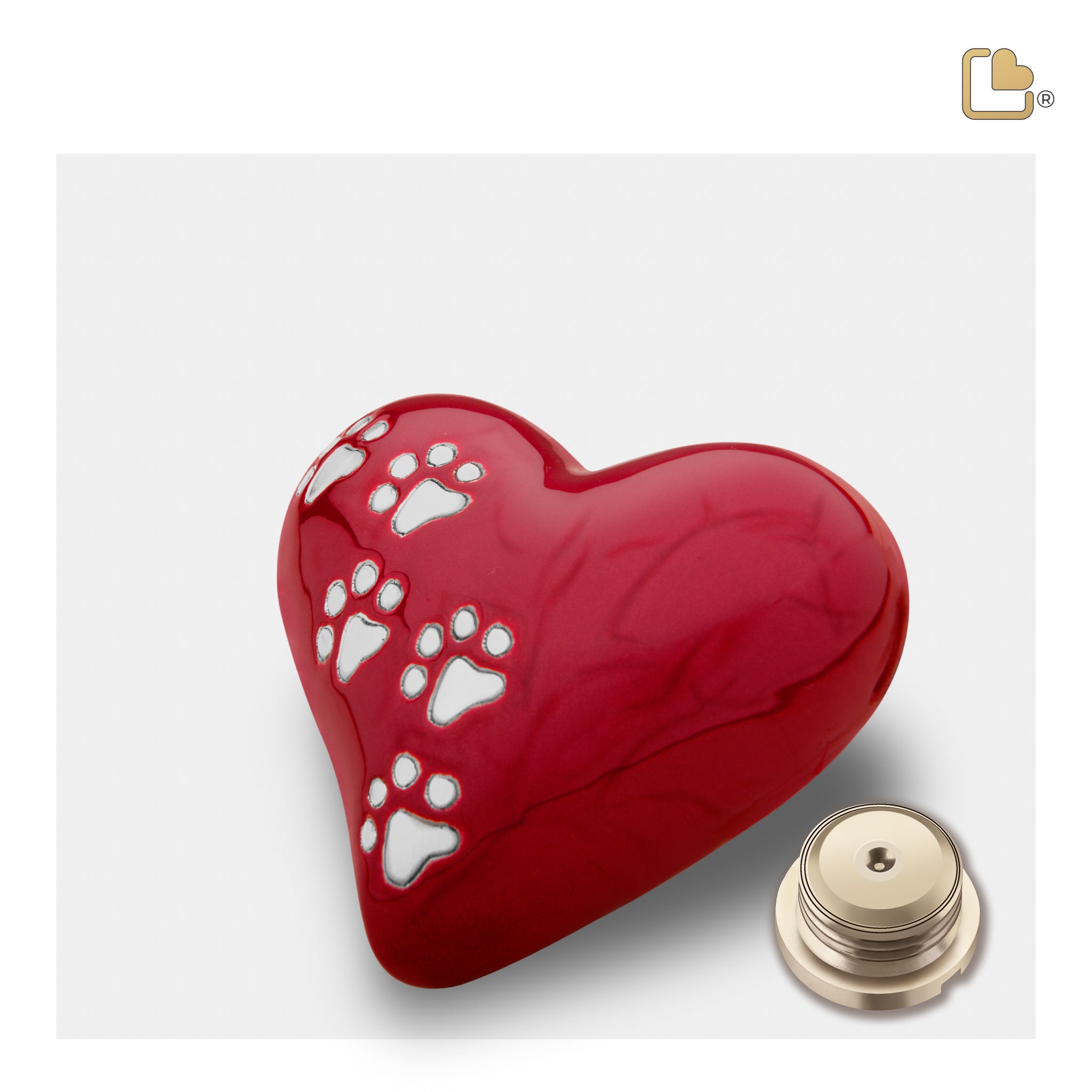 LovePaws™ Pearlescent Red (Keepsake Heart)