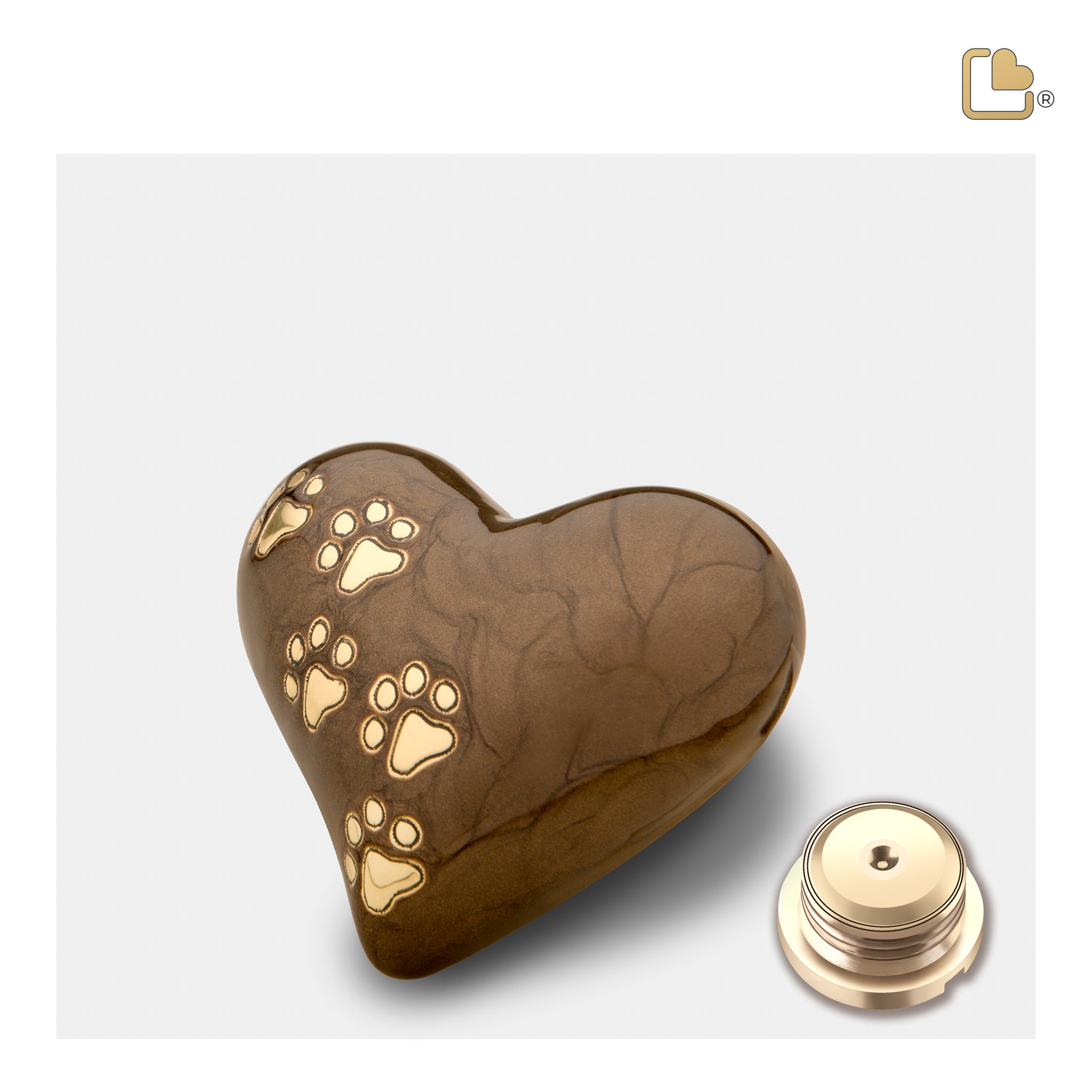 LovePaws™ Pearlescent Bronze (Keepsake Heart)