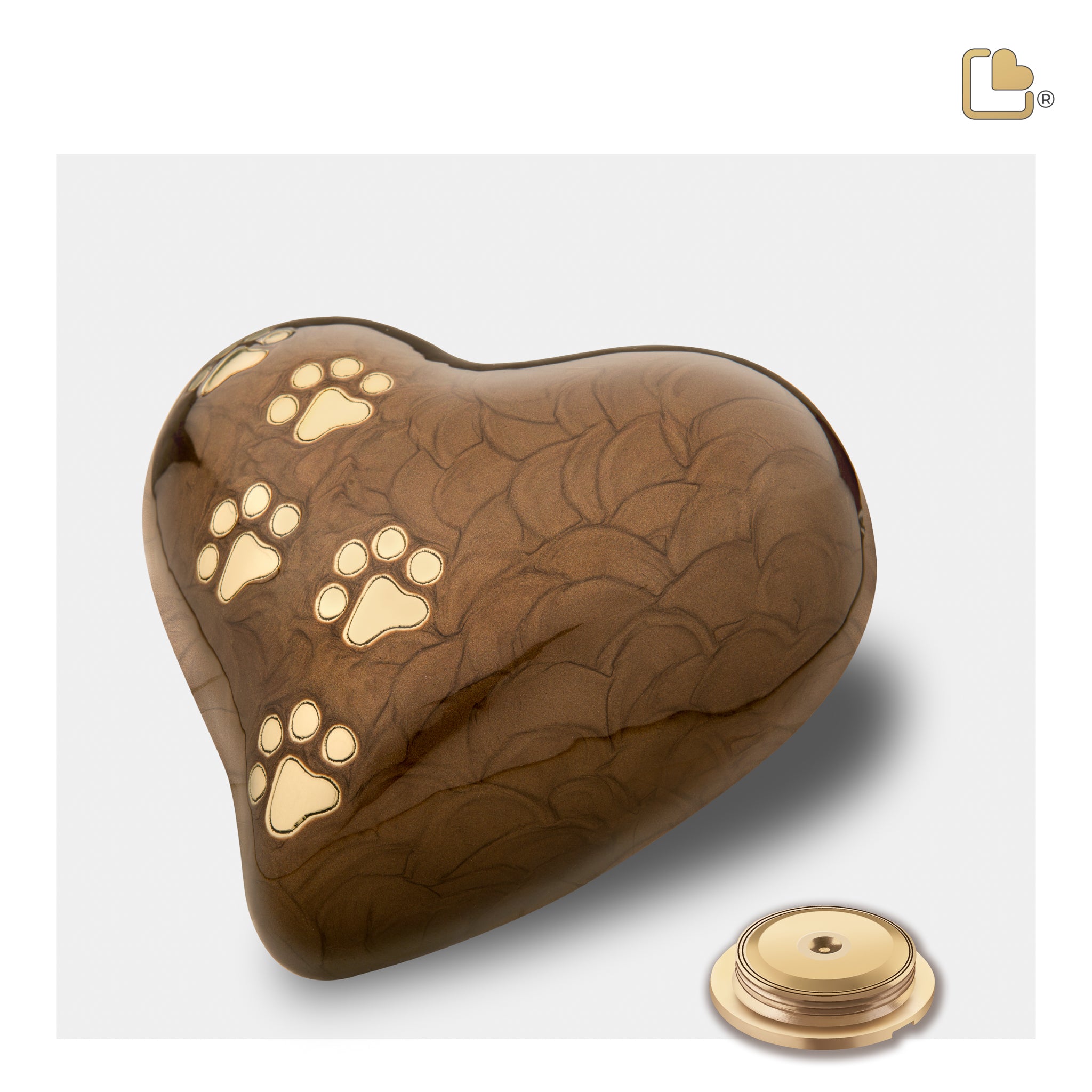 LovePaws™ Pearlescent Bronze (Large Heart)