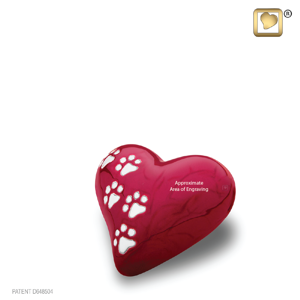 LovePaws™ Pearlescent Red (Keepsake Heart)