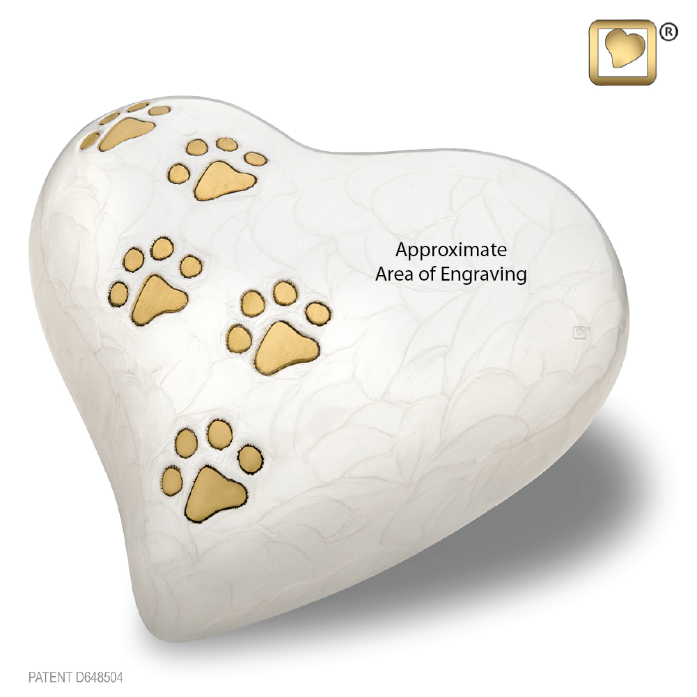 LovePaws™ Pearlescent White (Large Heart)