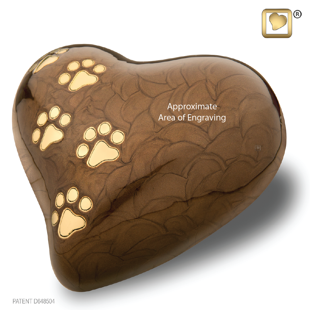 LovePaws™ Pearlescent Bronze (Large Heart)