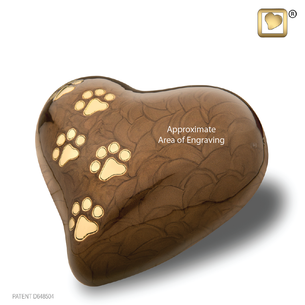 LovePaws™ Pearlescent Bronze (Medium Heart)