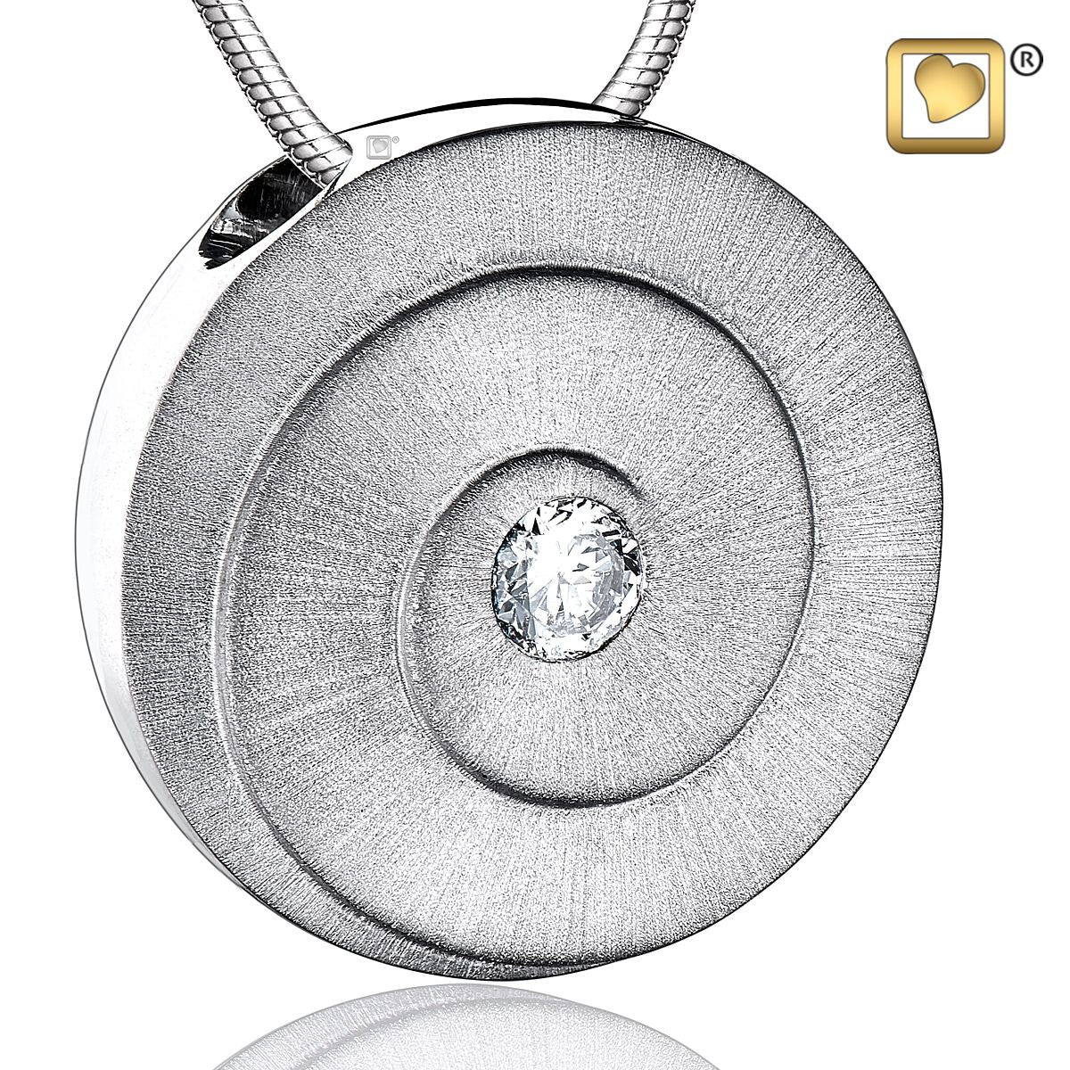 Pendant: Eternity - Rhodium Plated Two Tone w/Clear Crystal