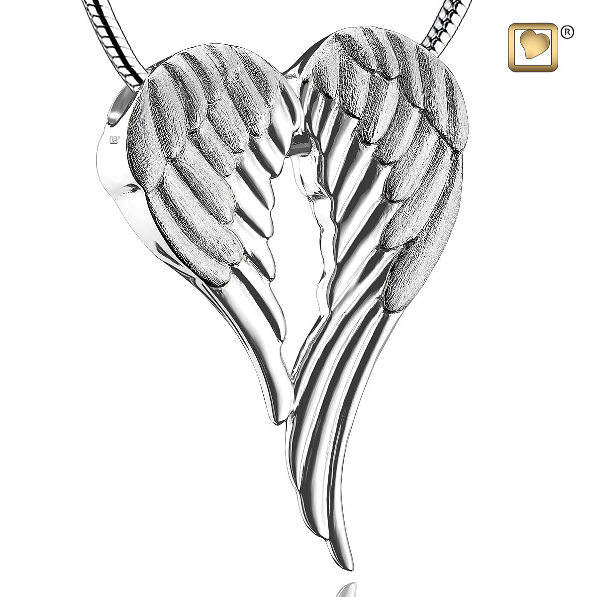 Pendant: Angel Wings - Rhodium Plated Two Tone